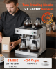 Commercial Drip Coffee Maker, 24 Cups Coffee-Maker Machine with 4 Glass Carafes and 4 Decanter Warmer Plates, Stainless Steel Dual-Head Coffee Brewer