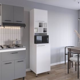 Ashford Kitchen Pantry, 2 Doors, 4 Legs, 8 Shelves