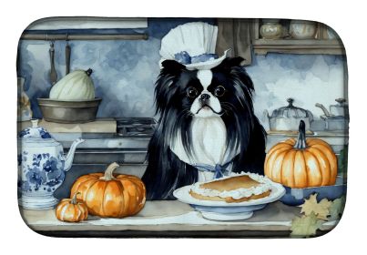 Japanese Chin Fall Kitchen Pumpkins Dish Drying Mat Absorbent Dish Drying Mat Pad for Kitchen Counter Dish Drainer Mat for Countertop, 14 x 21"