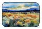 Nevada Sagebrush in Watercolor Dish Drying Mat Absorbent Dish Drying Mat Pad for Kitchen Counter Dish Drainer Mat for Countertop, 14 x 21", Multicolor