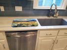 Nevada Sagebrush in Watercolor Dish Drying Mat Absorbent Dish Drying Mat Pad for Kitchen Counter Dish Drainer Mat for Countertop, 14 x 21", Multicolor