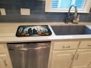 The Grim Reaper Spooky Halloween Dish Drying Mat Absorbent Dish Drying Mat Pad for Kitchen Counter Dish Drainer Mat for Countertop, 14 x 21"