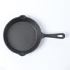 HAWOK Mini Pre- seasoned Cast Iron Skillet ,Dia.6 inch Round pan cast iron server frying pan